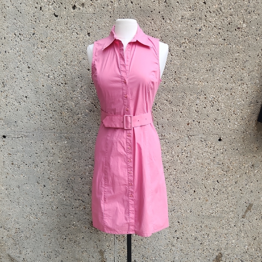 MEXX Pink Sleeveless Belted Dress